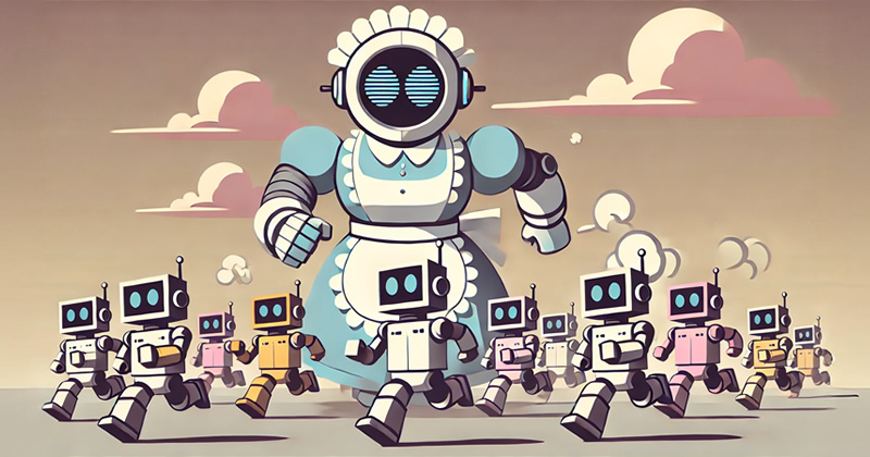 Imagen de 8 Robots Humanoides con IA